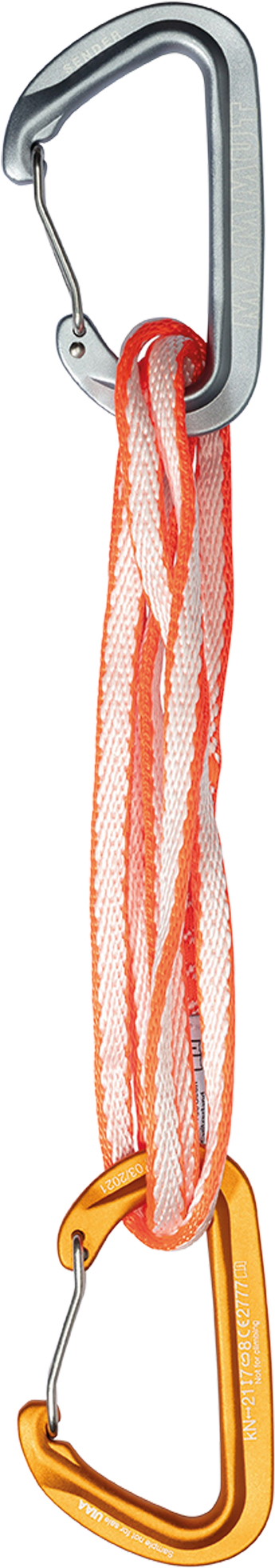 Mammut Sender Wire Quickdraw - Confezione Da 3 Rinvii Per Arrampicata, Fettuccia Dyneema 60 Cm, Moschettoni In Alluminio - 4
